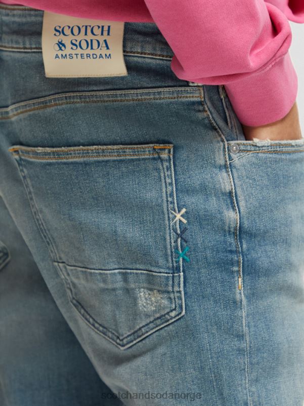 menn de skim super-slim fit jeans grønn drøm N40XD585 klær Scotch & Soda
