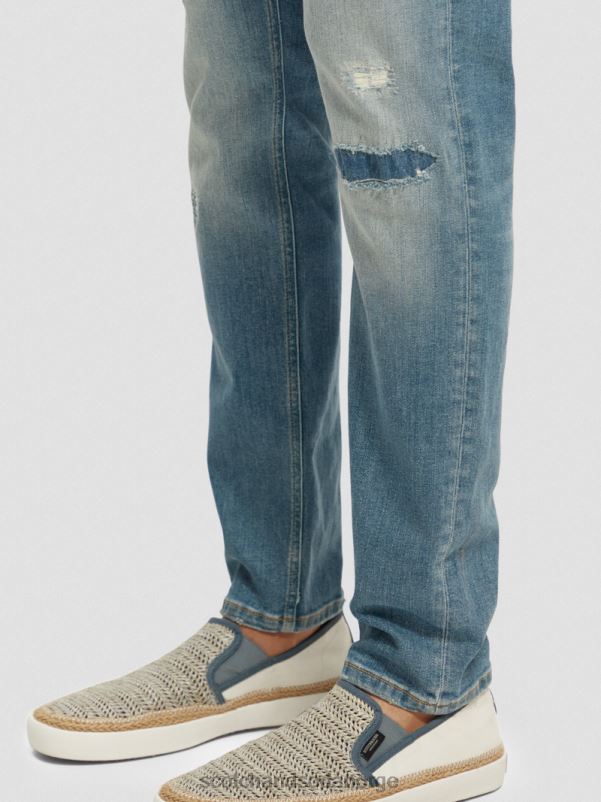 menn de skim super-slim fit jeans grønn drøm N40XD585 klær Scotch & Soda