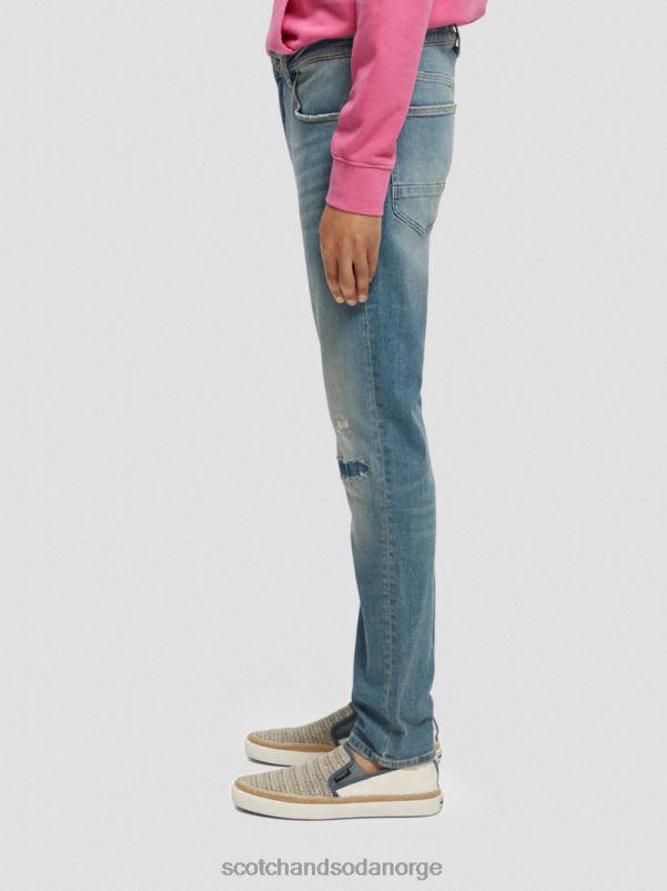 menn de skim super-slim fit jeans grønn drøm N40XD585 klær Scotch & Soda