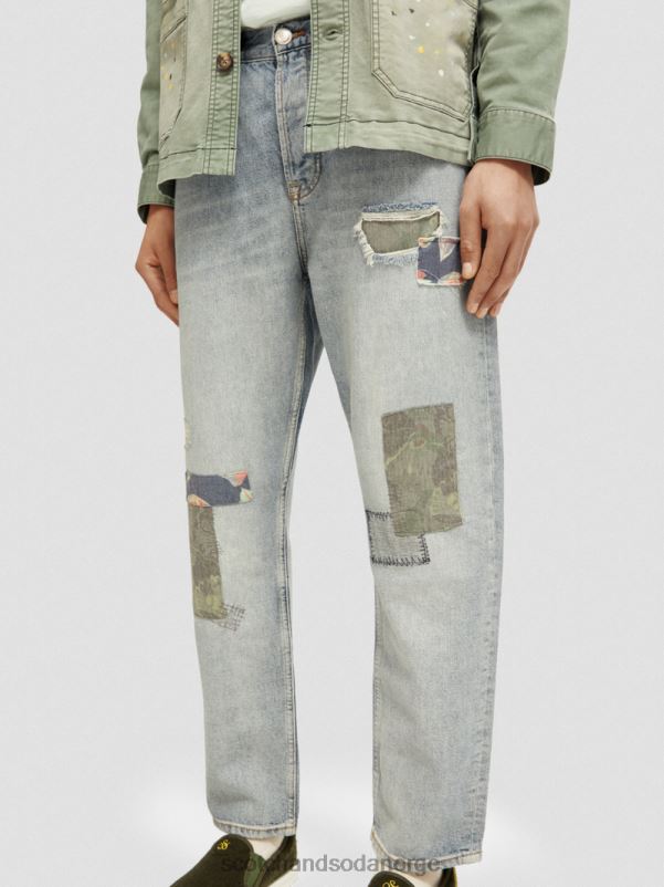 menn dekanen løse jeans med konisk passform av premium hampblanding fredssøkende N40XD589 klær Scotch & Soda