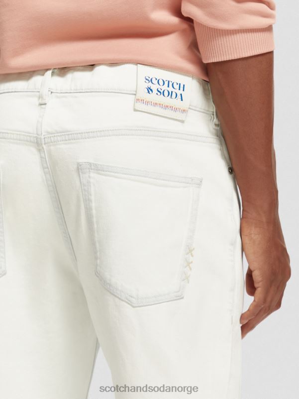 menn dråpen vanlige jeans med konisk passform ned og ut N40XD588 klær Scotch & Soda