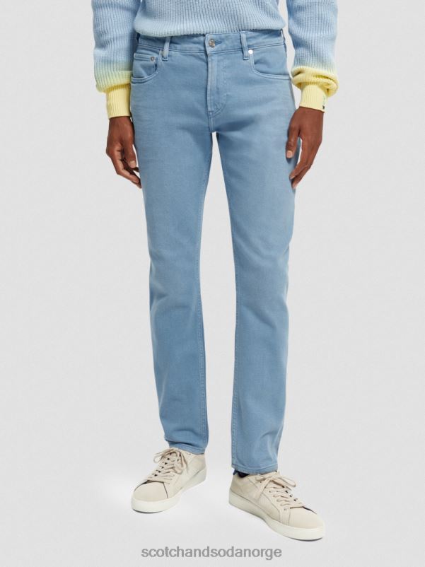 menn skim super slim fit plaggfargede jeans blå N40XD581 klær Scotch & Soda