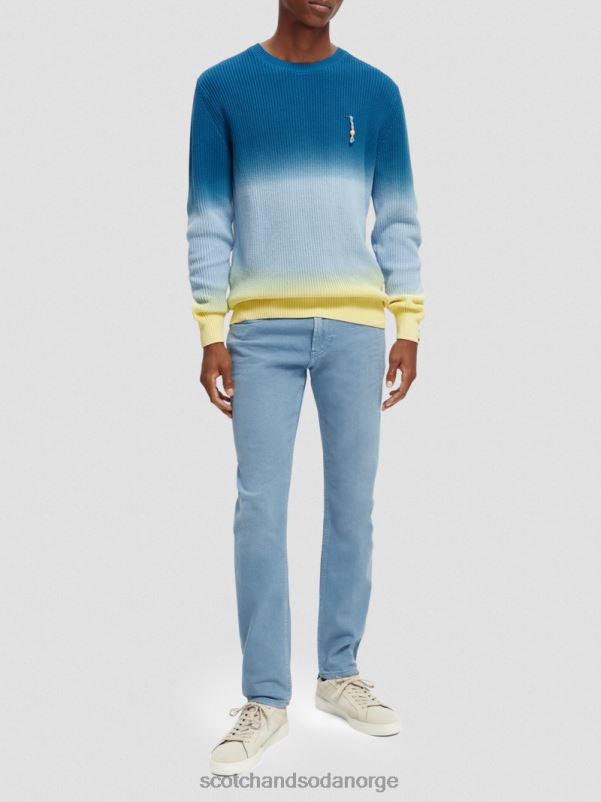 menn skim super slim fit plaggfargede jeans blå N40XD581 klær Scotch & Soda