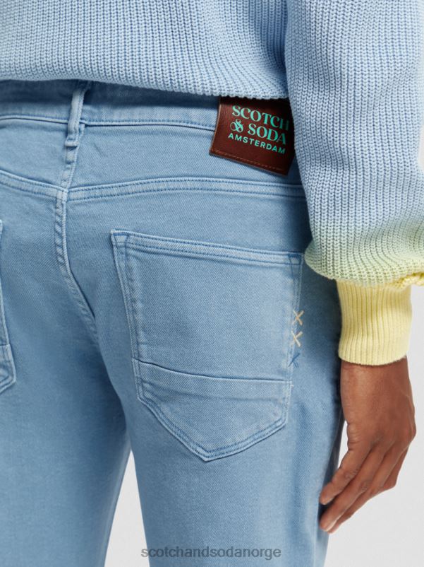 menn skim super slim fit plaggfargede jeans blå N40XD581 klær Scotch & Soda