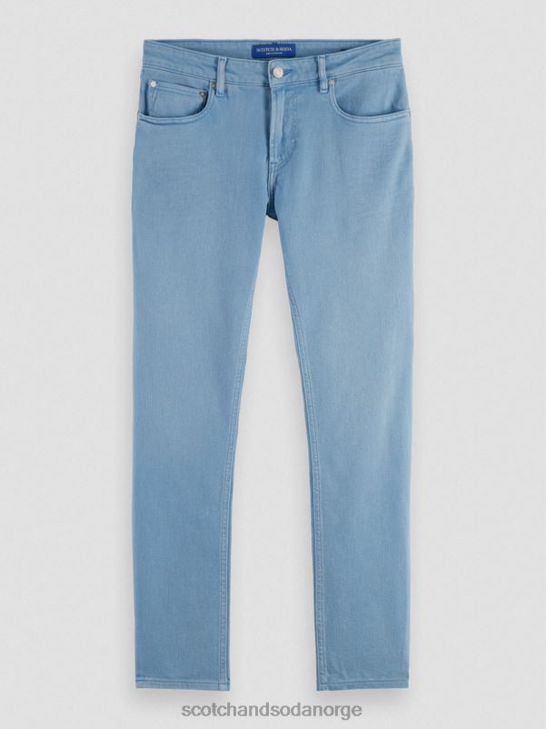 menn skim super slim fit plaggfargede jeans blå N40XD581 klær Scotch & Soda