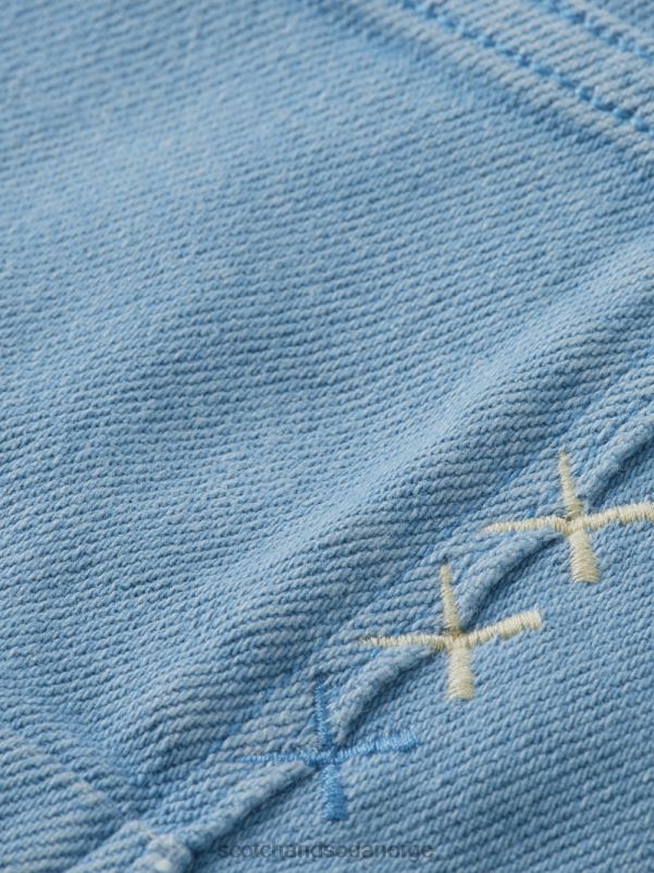 menn skim super slim fit plaggfargede jeans blå N40XD581 klær Scotch & Soda