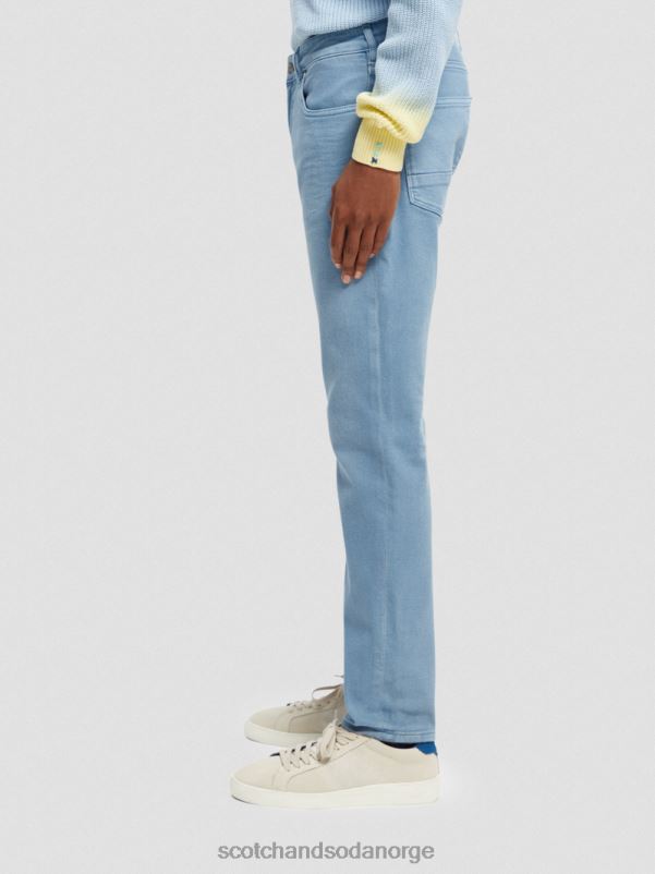 menn skim super slim fit plaggfargede jeans blå N40XD581 klær Scotch & Soda