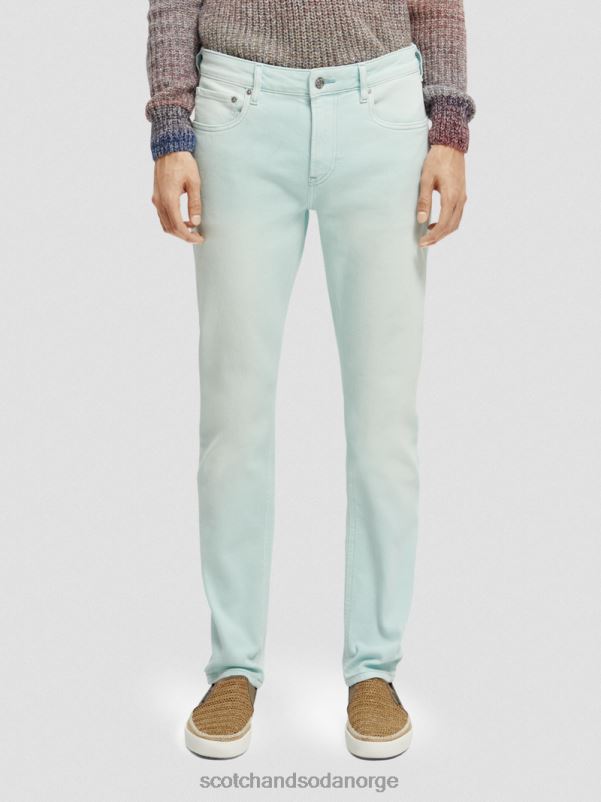 menn skim super slim fit plaggfargede jeans mynte N40XD583 klær Scotch & Soda