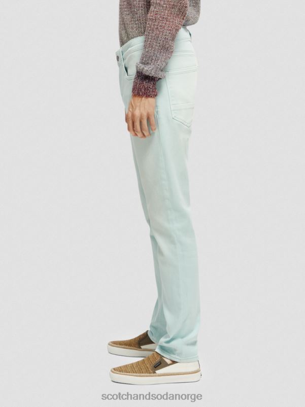 menn skim super slim fit plaggfargede jeans mynte N40XD583 klær Scotch & Soda