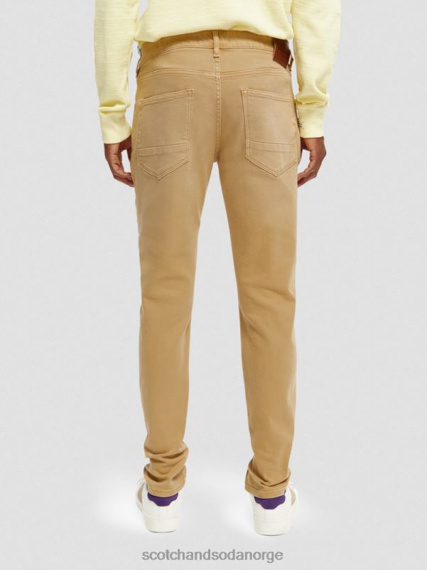 menn skim super slim fit plaggfargede jeans sand N40XD580 klær Scotch & Soda