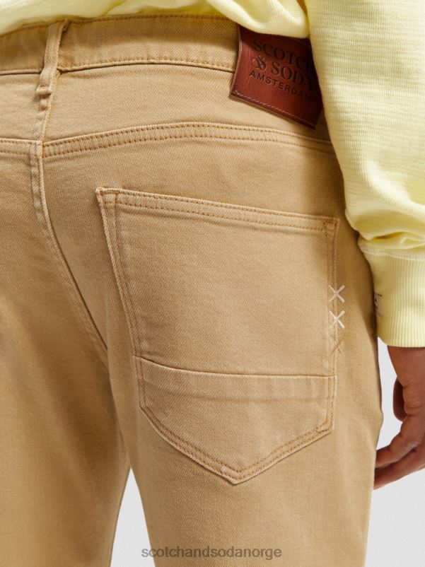 menn skim super slim fit plaggfargede jeans sand N40XD580 klær Scotch & Soda