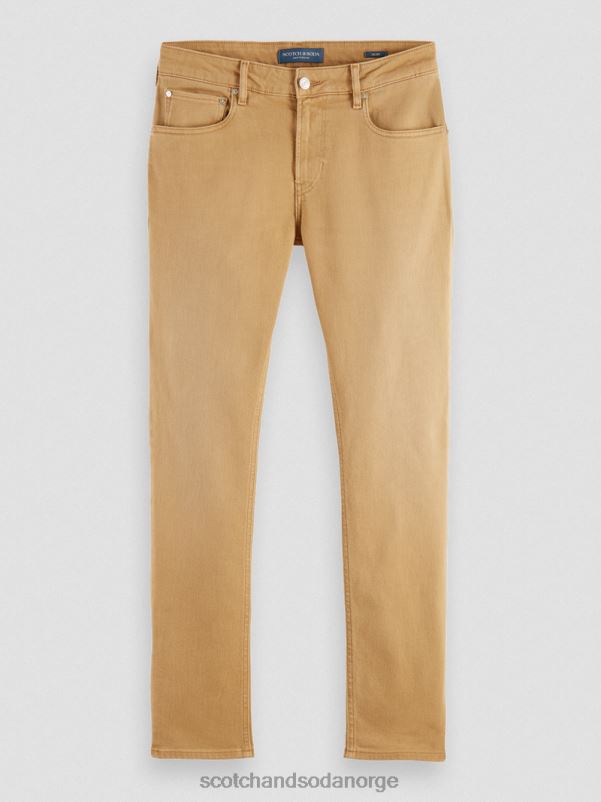 menn skim super slim fit plaggfargede jeans sand N40XD580 klær Scotch & Soda