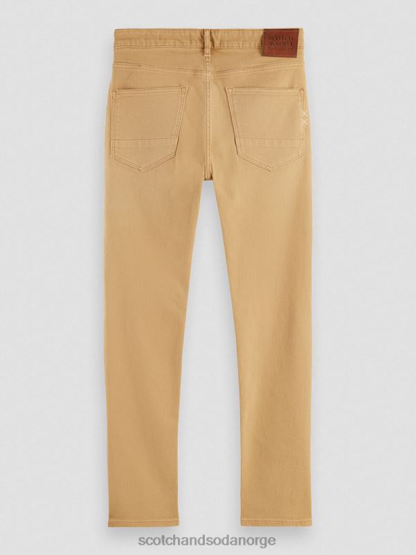menn skim super slim fit plaggfargede jeans sand N40XD580 klær Scotch & Soda