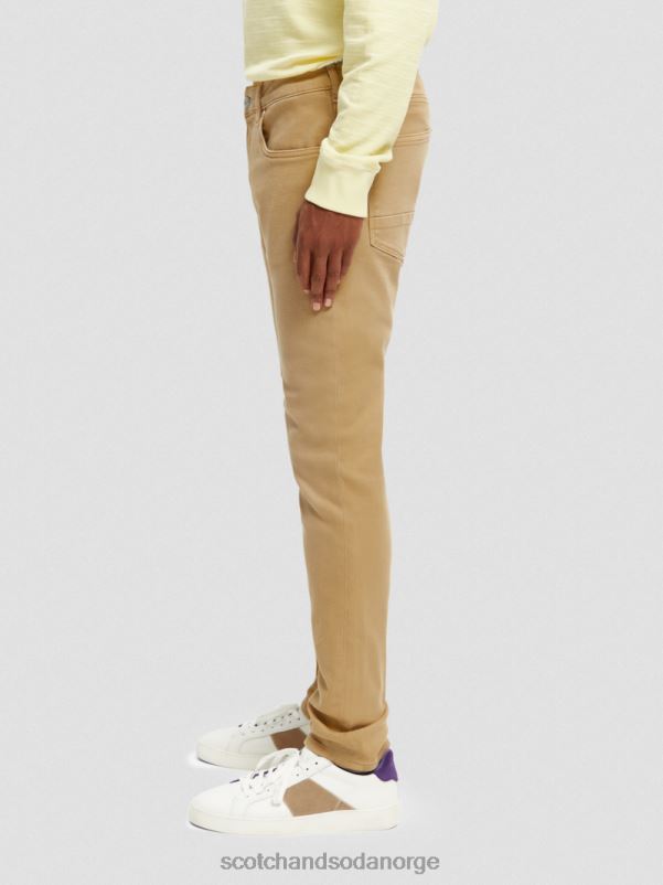 menn skim super slim fit plaggfargede jeans sand N40XD580 klær Scotch & Soda