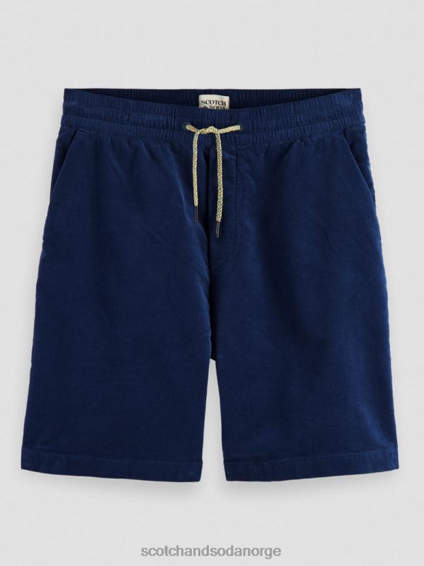 menn avslappet passform shorts i organisk bomull i kordfløyel marine N40XD596 klær Scotch & Soda