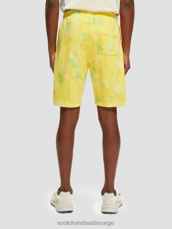 menn avslappet passform tie-dye sweatshorts gul slipsfarge N40XD614 klær Scotch & Soda