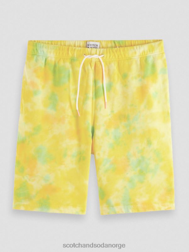 menn avslappet passform tie-dye sweatshorts gul slipsfarge N40XD614 klær Scotch & Soda