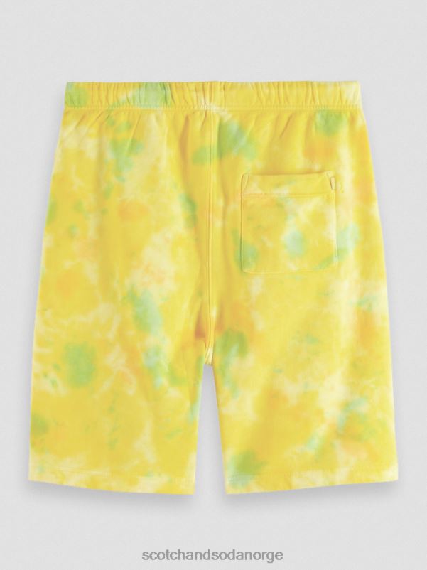 menn avslappet passform tie-dye sweatshorts gul slipsfarge N40XD614 klær Scotch & Soda