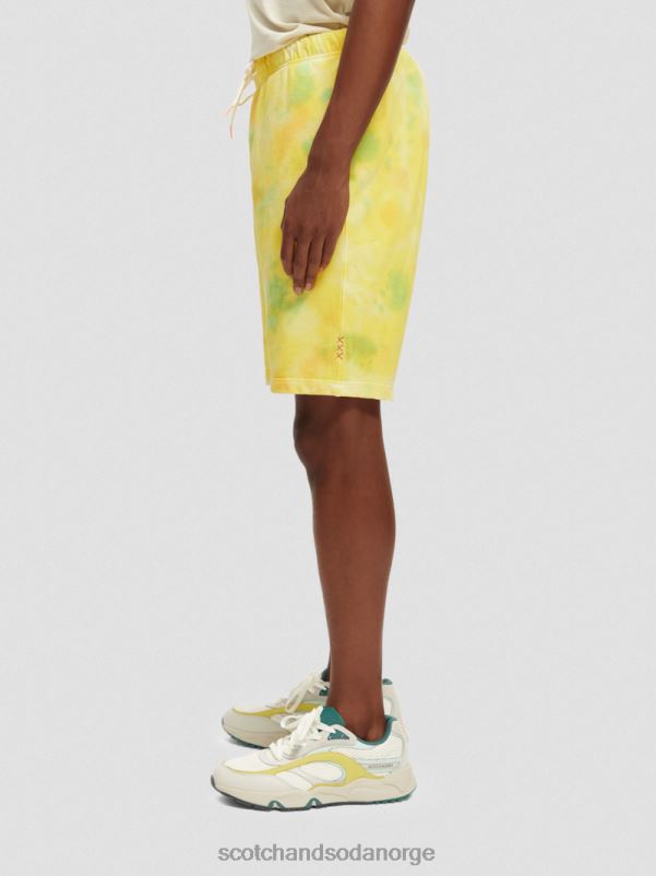 menn avslappet passform tie-dye sweatshorts gul slipsfarge N40XD614 klær Scotch & Soda