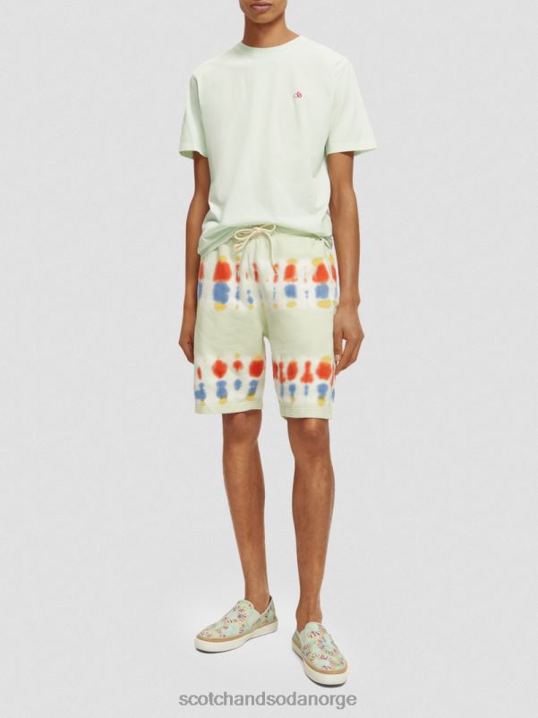 menn avslappet passform tie-dye sweatshorts mynte slips fargestoff N40XD613 klær Scotch & Soda