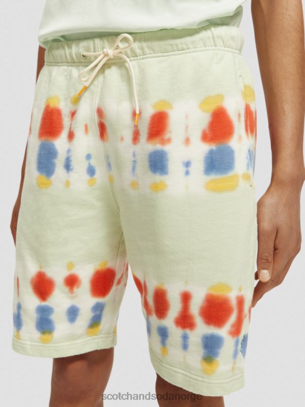 menn avslappet passform tie-dye sweatshorts mynte slips fargestoff N40XD613 klær Scotch & Soda