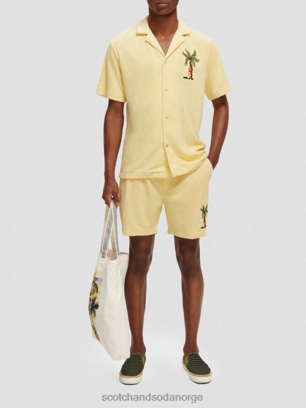 menn broderte bermudashorts med håndkle banan N40XD591 klær Scotch & Soda
