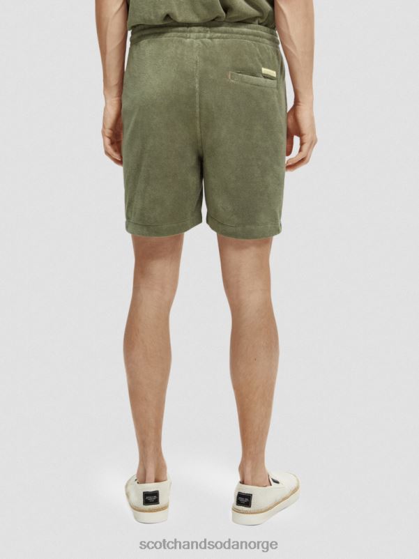 menn broderte bermudashorts med håndkle hæren N40XD593 klær Scotch & Soda