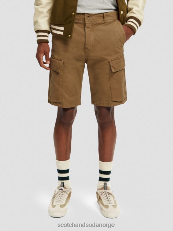 menn cargo-shorts med avslappet passform kaki N40XD619 klær Scotch & Soda