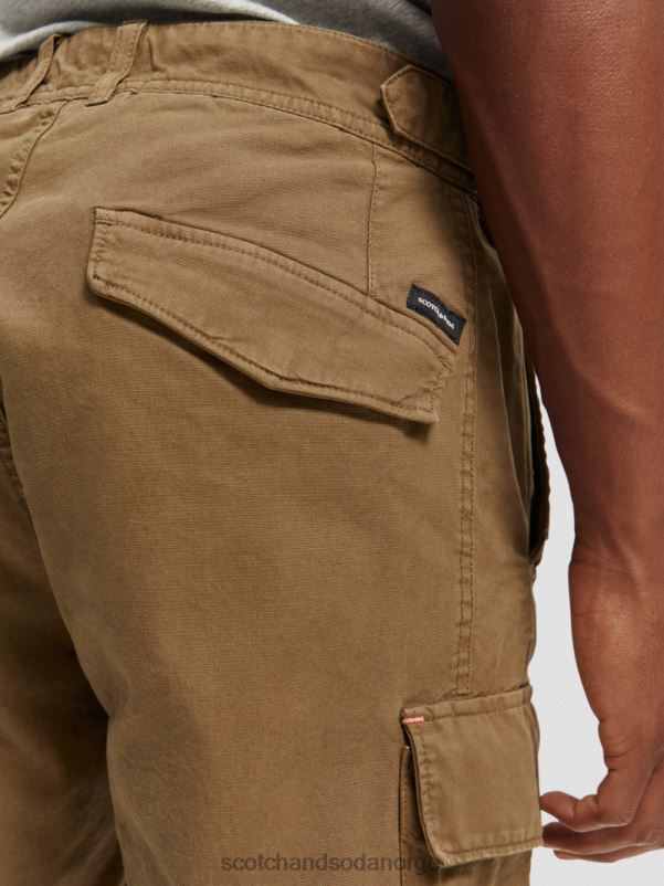 menn cargo-shorts med avslappet passform kaki N40XD619 klær Scotch & Soda