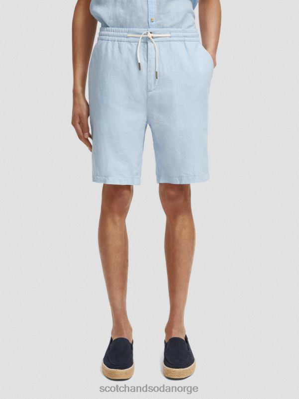 menn favorittbermudashortsene i lin himmel N40XD603 klær Scotch & Soda