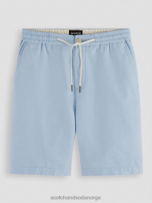 menn favorittbermudashortsene i lin himmel N40XD603 klær Scotch & Soda