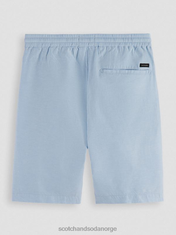 menn favorittbermudashortsene i lin himmel N40XD603 klær Scotch & Soda