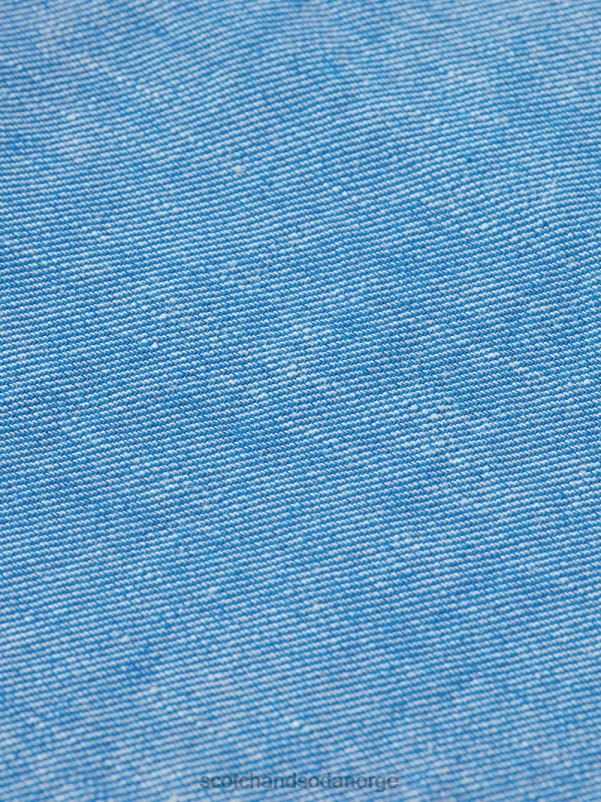 menn favorittbermudashortsene i lin iris blå N40XD605 klær Scotch & Soda