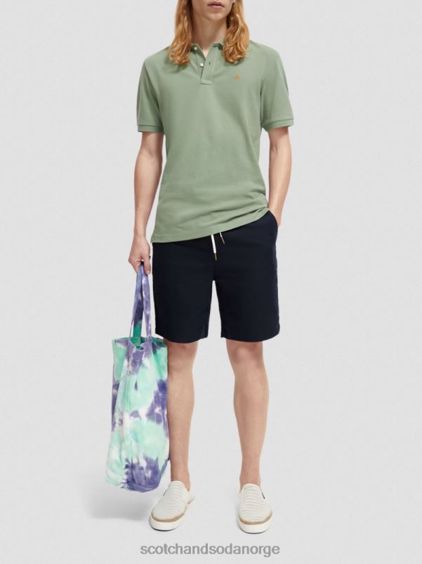 menn favorittbermudashortsene i lin marine N40XD602 klær Scotch & Soda