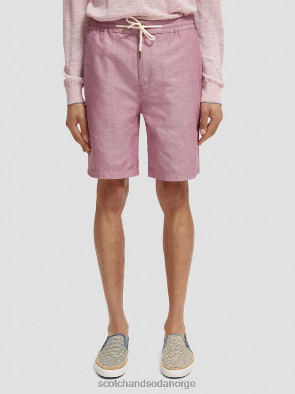 menn favorittbermudashortsene i lin påskelilje N40XD601 klær Scotch & Soda