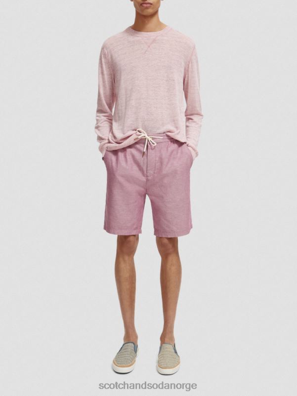 menn favorittbermudashortsene i lin påskelilje N40XD601 klær Scotch & Soda