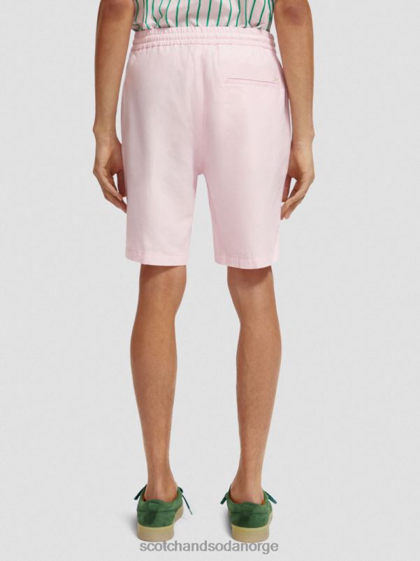 menn favorittbermudashortsene i lin rose N40XD598 klær Scotch & Soda