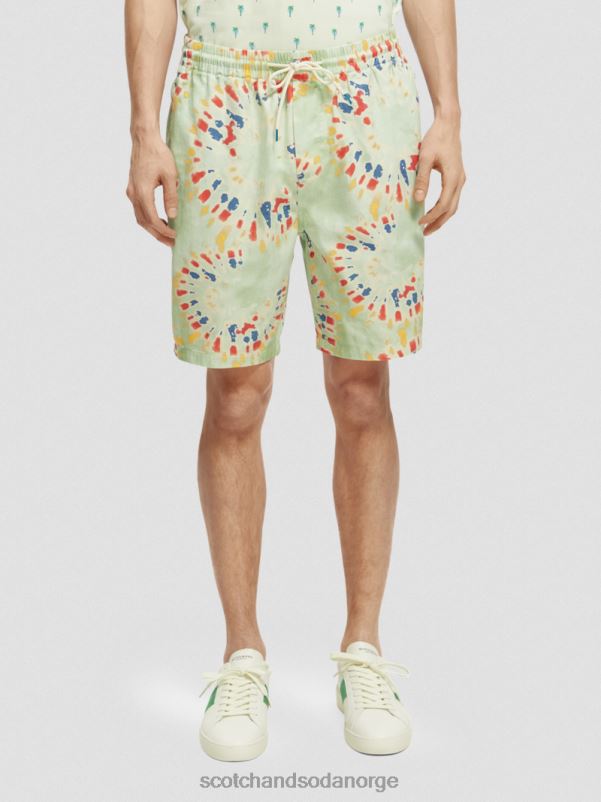 menn favorittbermudashortsene med trykk mynte blomst slips fargestoff N40XD625 klær Scotch & Soda