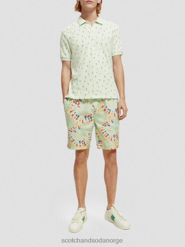 menn favorittbermudashortsene med trykk mynte blomst slips fargestoff N40XD625 klær Scotch & Soda