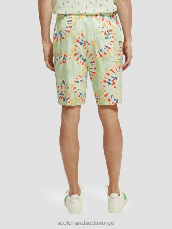 menn favorittbermudashortsene med trykk mynte blomst slips fargestoff N40XD625 klær Scotch & Soda