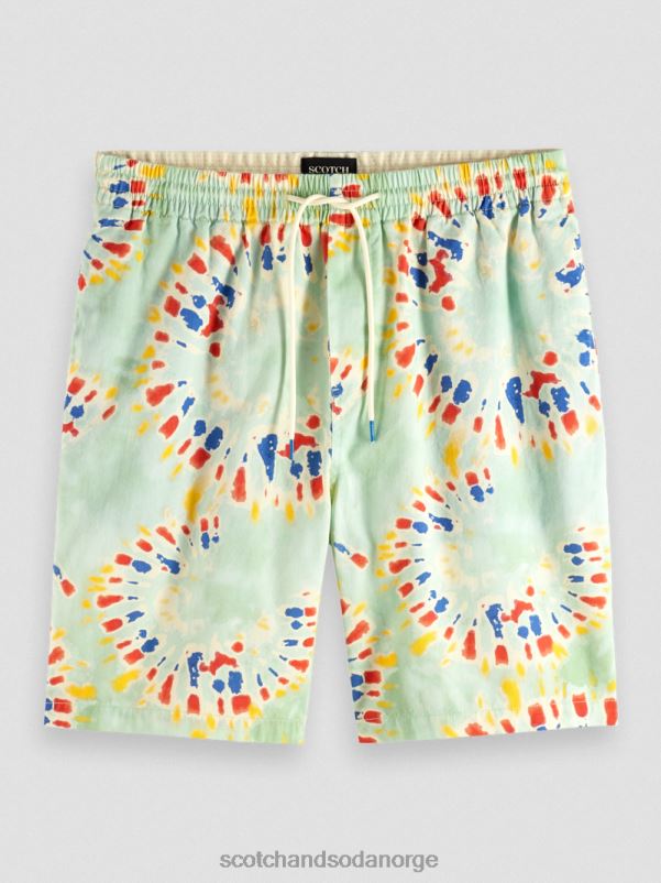 menn favorittbermudashortsene med trykk mynte blomst slips fargestoff N40XD625 klær Scotch & Soda
