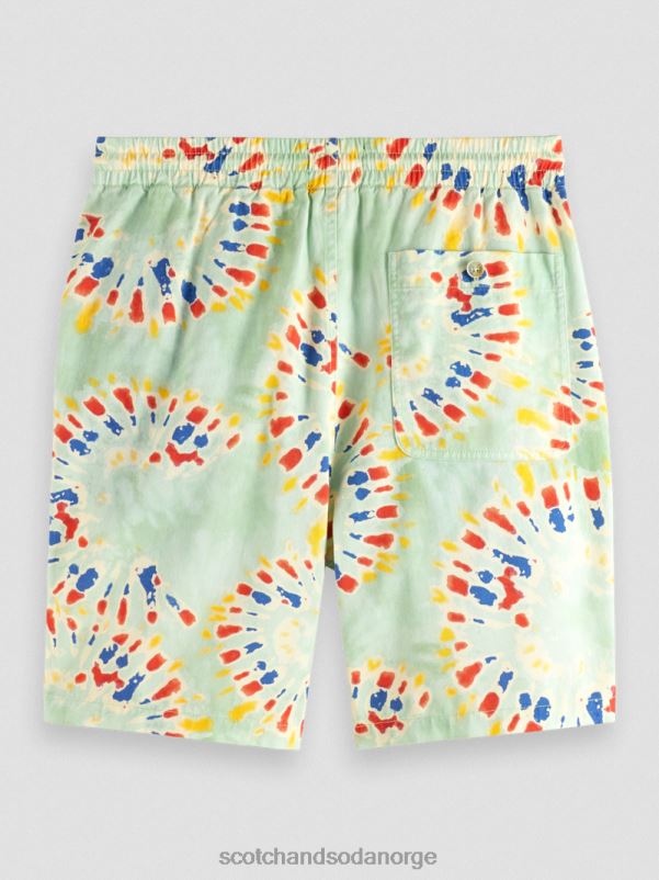 menn favorittbermudashortsene med trykk mynte blomst slips fargestoff N40XD625 klær Scotch & Soda