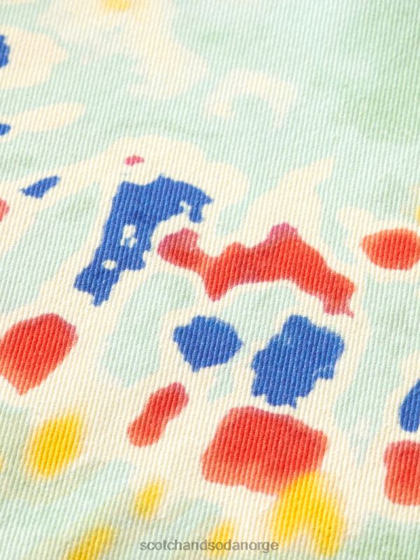 menn favorittbermudashortsene med trykk mynte blomst slips fargestoff N40XD625 klær Scotch & Soda