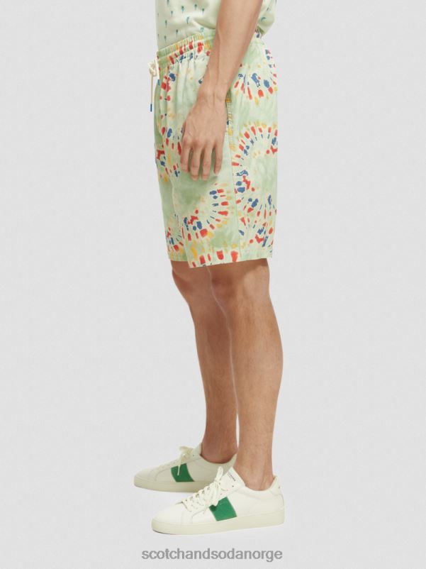 menn favorittbermudashortsene med trykk mynte blomst slips fargestoff N40XD625 klær Scotch & Soda