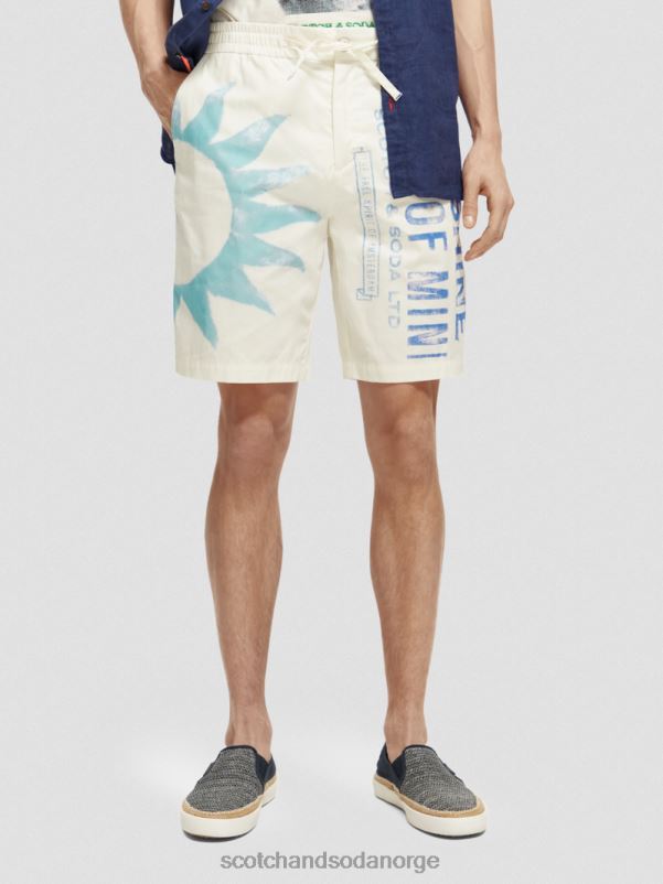 menn favorittbermudashortsene med trykk stempeltrykk N40XD618 klær Scotch & Soda