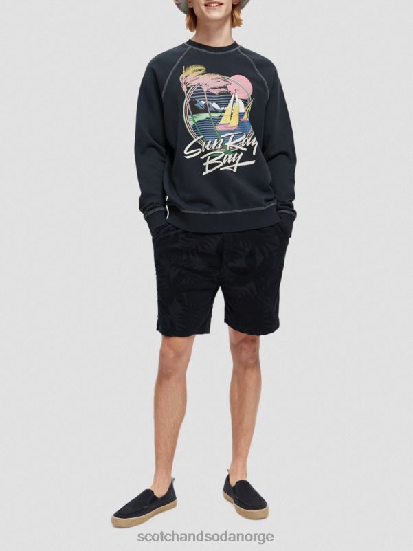 menn trykte jacquardshorts marinen N40XD607 klær Scotch & Soda