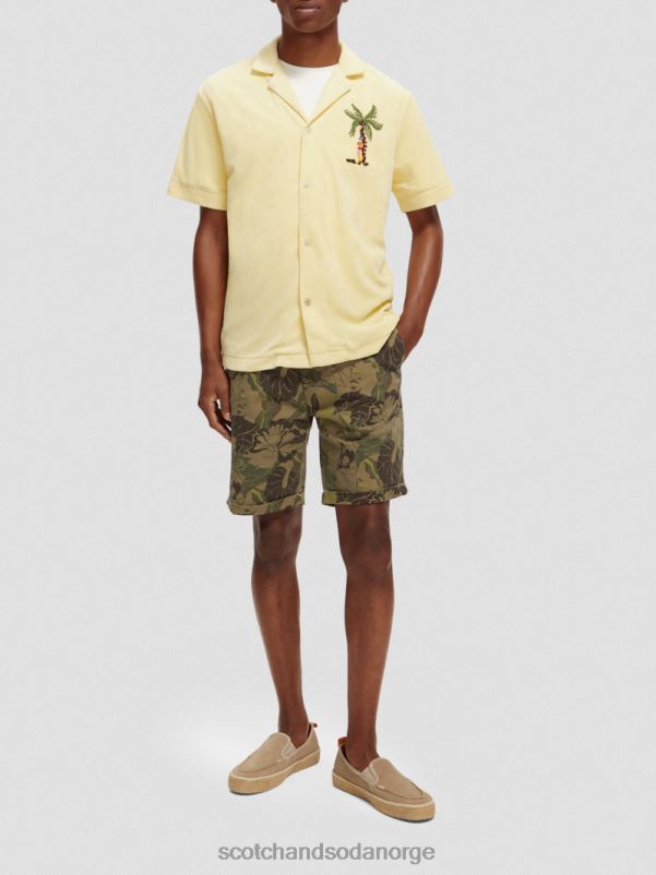 menn brodert leirskjorte med håndkle banan N40XD297 klær Scotch & Soda