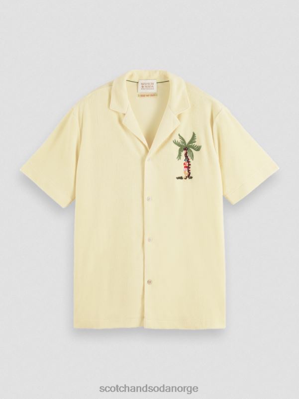 menn brodert leirskjorte med håndkle banan N40XD297 klær Scotch & Soda