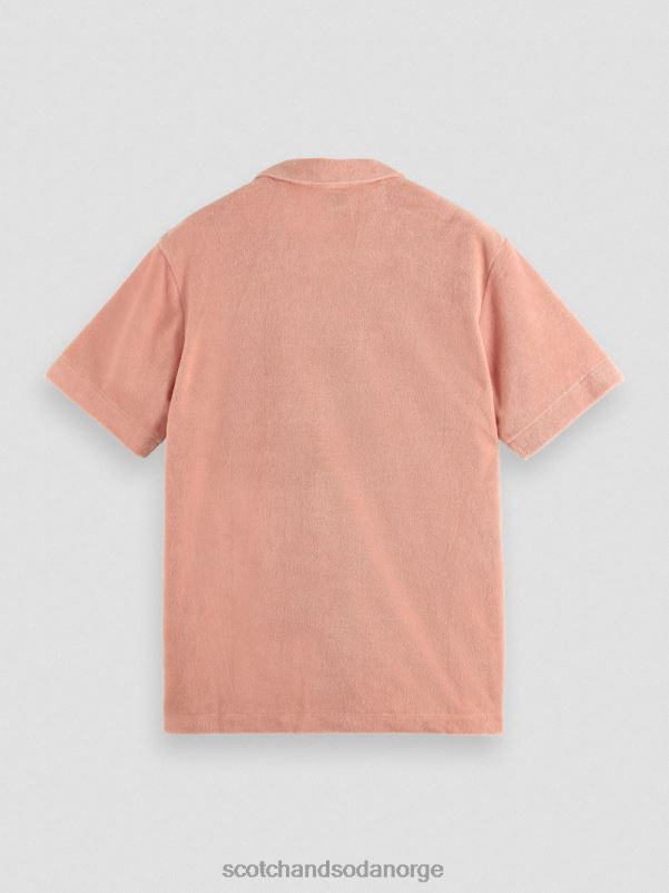 menn brodert leirskjorte med håndkle flamingo N40XD296 klær Scotch & Soda