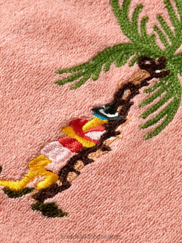menn brodert leirskjorte med håndkle flamingo N40XD296 klær Scotch & Soda